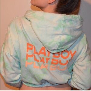 Playboy x Misguided Cropped Hoodie